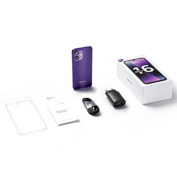 [HK Warehouse] Ulefone Note 16 Pro, 8GB+256GB, Dual Back Cameras, Face ID & Side Fingerprint Identification, 4400mAh Battery, 6.52 inch Android 13 Unisoc T606 Octa Core up to 1.6GHz, Network: 4G, Dual SIM, OTG (Purple) - Ulefone by Ulefone | Online Shopping UK | buy2fix