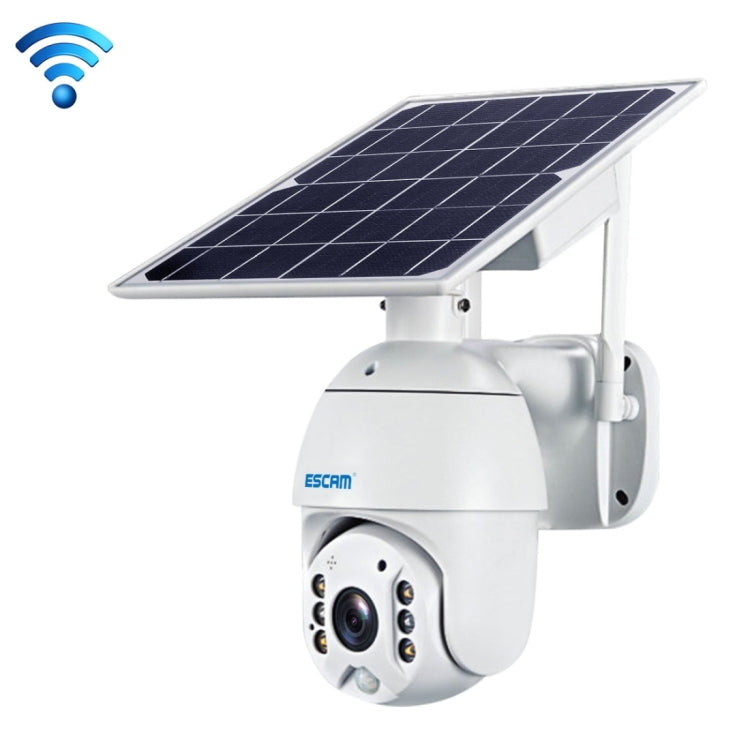 ESCAM QF280 HD 1080P IP66 Waterproof WiFi Solar Panel PT IP Camera with Battery, Support Night Vision / Motion Detection / TF Card / Two Way Audio (White) - Dome Camera by ESCAM | Online Shopping UK | buy2fix