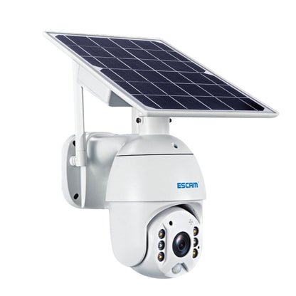 ESCAM QF480 US Version HD 1080P IP66 Waterproof 4G Solar Panel PT IP Camera without Battery, Support Night Vision / Motion Detection / TF Card / Two Way Audio (White) - Security by ESCAM | Online Shopping UK | buy2fix