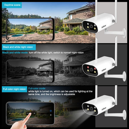 SriHome SH037 4.0 Million Pixel 2.4G+5G WiFi Waterproof Camera, Support Two-way Voice & TF Card & Motion Detection & Full Color Night Vision & AI Human Detection, AU Plug - Bullet Camera by SriHome | Online Shopping UK | buy2fix