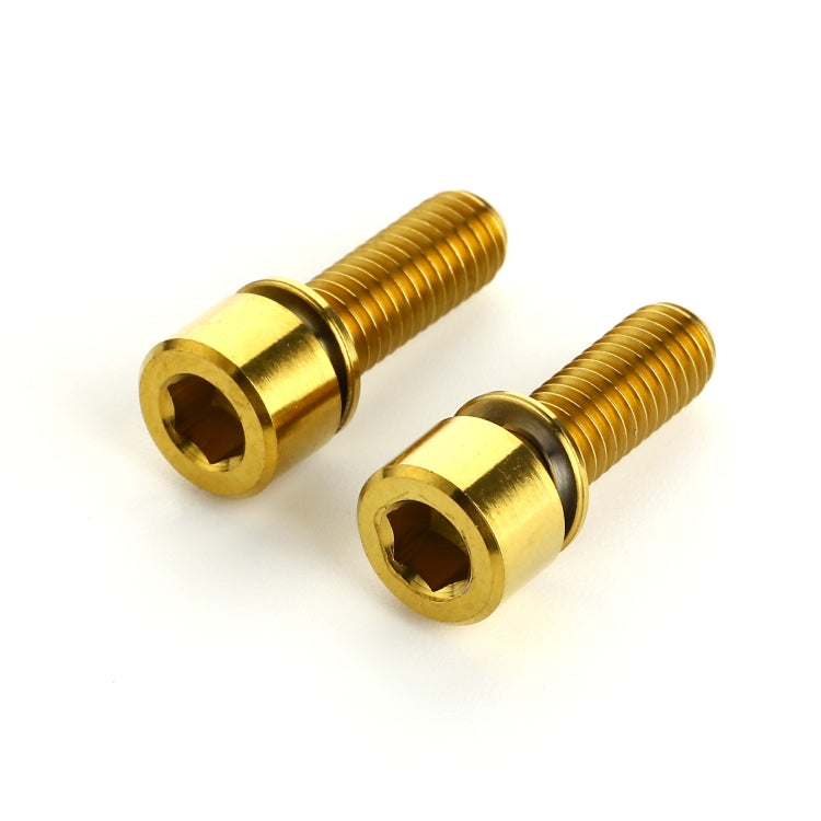 2 PCS Bicycle Accessories Titanium Bottle Cage Screw M5 15mm(Gold) -  by buy2fix | Online Shopping UK | buy2fix