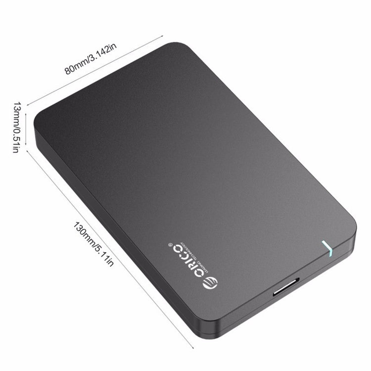 ORICO 2569S3 USB3.0 Micro-B External Hard Disk Box Storage Case for 9.5mm 2.5 inch SATA HDD / SSD(Black) - HDD Enclosure by ORICO | Online Shopping UK | buy2fix