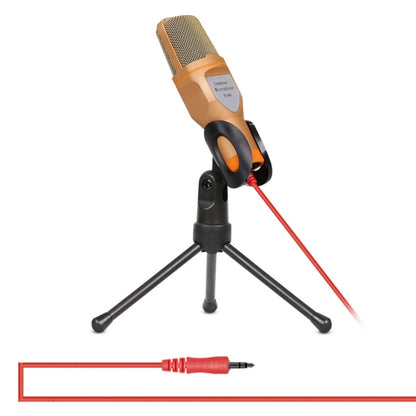 Yanmai SF666 Professional Condenser Sound Recording Microphone with Tripod Holder, Cable Length: 1.3m, Compatible with PC and Mac for Live Broadcast Show, KTV, etc.(Gold) - Consumer Electronics by Yanmai | Online Shopping UK | buy2fix