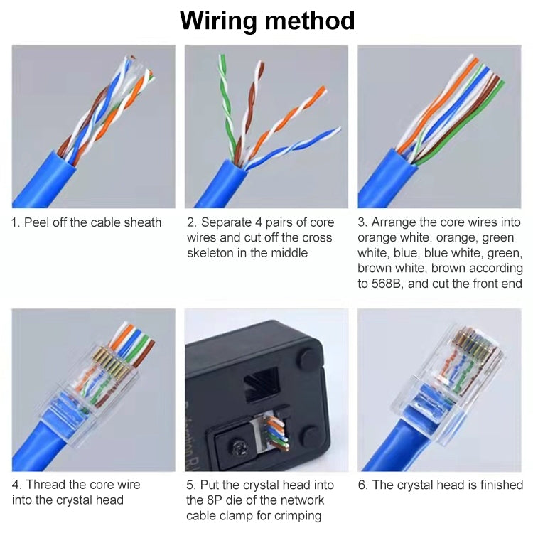 100pcs Cat5e Shielded Pass Through RJ45 Connector Modular Plug -  by buy2fix | Online Shopping UK | buy2fix