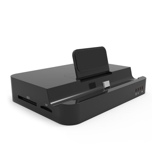 9138 6 in 1 USB-C / Type-C to 4K HDMI + 2 x USB 3.0 + Type-C + SD / TF Card Reader Multifunctional HUB Docking Station with Holder (Black) - Computer & Networking by buy2fix | Online Shopping UK | buy2fix