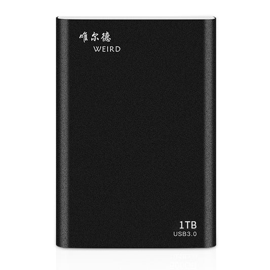 WEIRD 1TB 2.5 inch USB 3.0 High-speed Transmission Metal Shell Ultra-thin Light Mobile Hard Disk Drive(Black) - Computer & Networking by buy2fix | Online Shopping UK | buy2fix