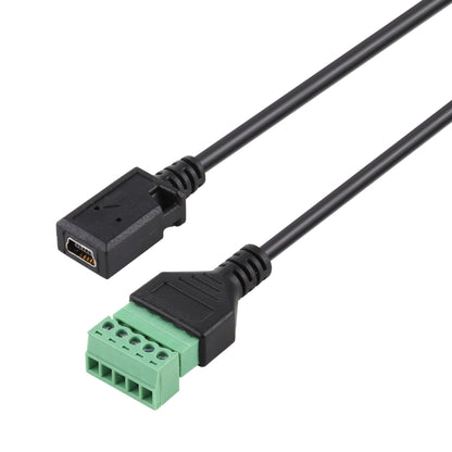 Mini 5 Pin Female to 5 Pin Pluggable Terminals Solder-free USB Connector Solderless Connection Adapter Cable, Length: 30cm -  by buy2fix | Online Shopping UK | buy2fix