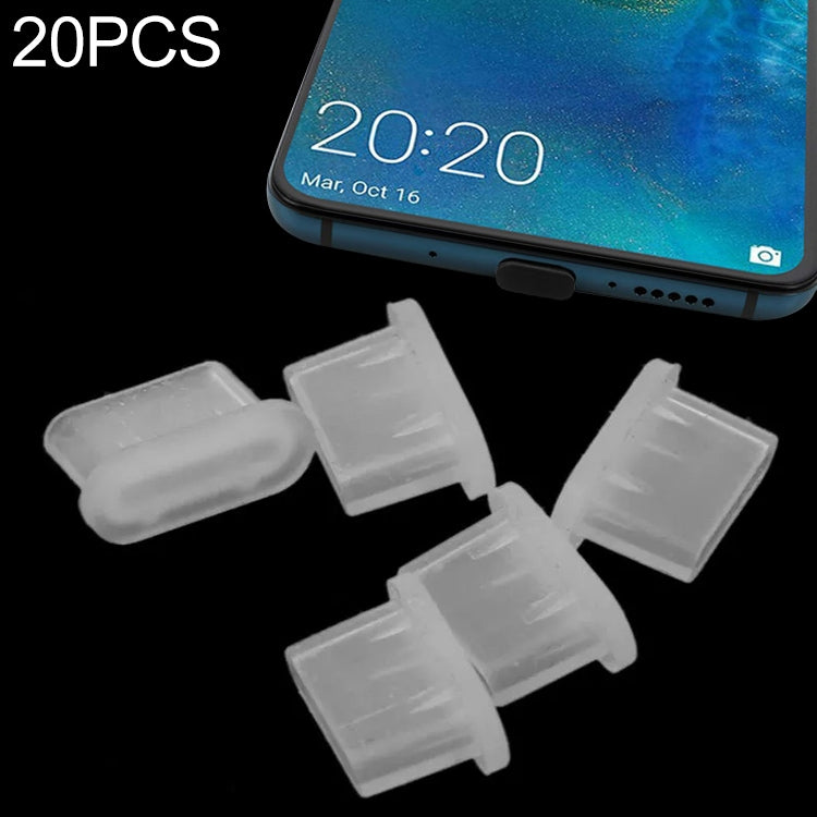 20 PCS Silicone Anti-Dust Plugs for USB-C / Type-C Port(Transparent) - Computer & Networking by buy2fix | Online Shopping UK | buy2fix