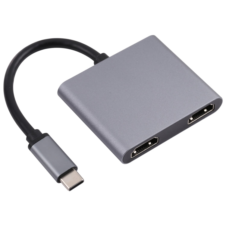 2 in 1 USB-C / Type-C to 2 x HDTV Ports HUB Adapter - Computer & Networking by buy2fix | Online Shopping UK | buy2fix