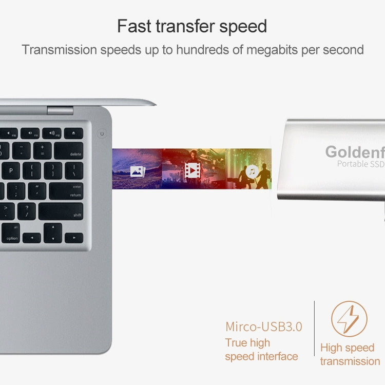 Goldenfir NGFF to Micro USB 3.0 Portable Solid State Drive, Capacity: 512GB(Black) - Computer & Networking by Goldenfir | Online Shopping UK | buy2fix