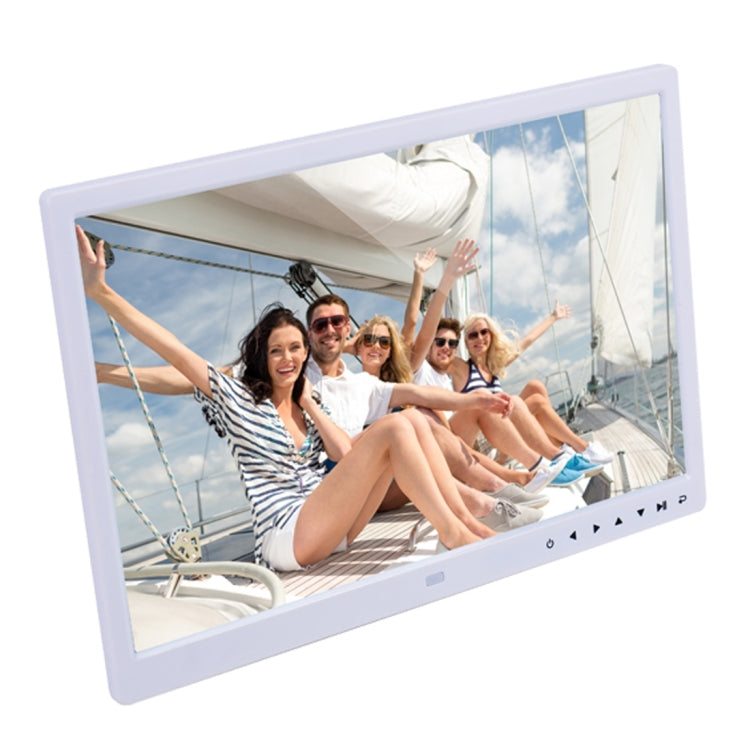 15.0 inch LED Display Digital Photo Frame with Holder / Remote Control, Allwinner, Support USB / SD Card Input / OTG(White) - Consumer Electronics by buy2fix | Online Shopping UK | buy2fix