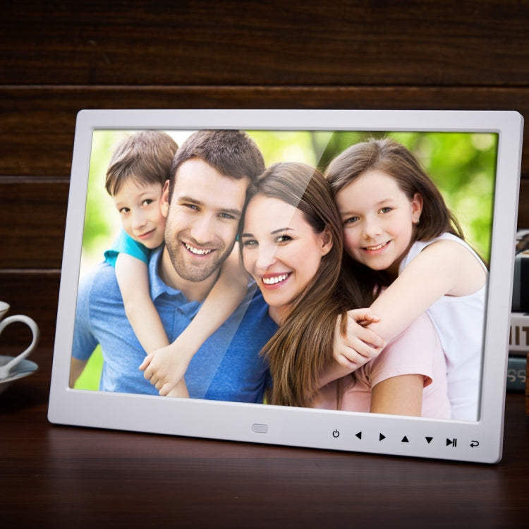 13.0 inch LED Display Digital Photo Frame with Holder / Remote Control, Allwinner, Support USB / SD Card Input / OTG (White) - Consumer Electronics by buy2fix | Online Shopping UK | buy2fix