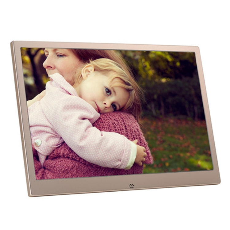 HSD1303 13.3 inch LED 1280x800 High Resolution Display Digital Photo Frame with Holder and Remote Control, Support SD / MMC / MS Card / USB Port, US Plug(Gold) - Consumer Electronics by buy2fix | Online Shopping UK | buy2fix