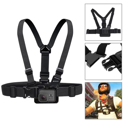 PULUZ 45 in 1 Accessories Ultimate Combo Kits (Chest Strap + Suction Cup Mount + 3-Way Pivot Arms + J-Hook Buckle + Wrist Strap + Helmet Strap + Surface Mounts + Tripod Adapter + Storage Bag + Handleb ...  for GoPro, Insta360, DJI and Other Action Cameras -  by PULUZ | Online Shopping UK | buy2fix