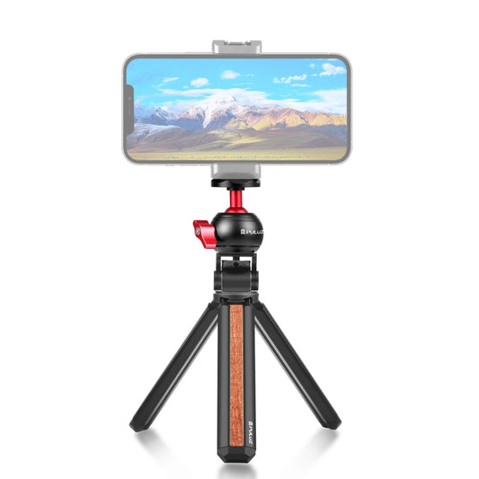 PULUZ Inlaid Wood Desktop Vlogging Live Tripod Holder with Ballhead (Red) - Camera Accessories by PULUZ | Online Shopping UK | buy2fix