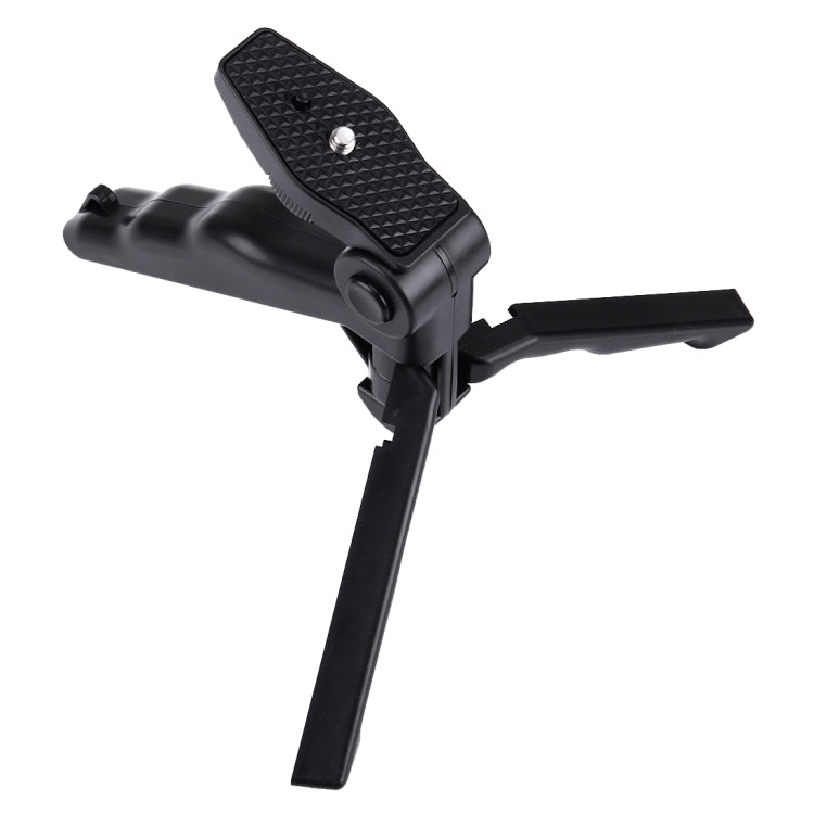 PULUZ Grip Folding Tripod Mount with Adapter & Screws for GoPro Hero11 Black / HERO10 Black / HERO9 Black / HERO8 Black / HERO7 /6 /5 /5 Session /4 Session /4 /3+ /3 /2 /1, Xiaoyi and Other Action Cameras, Load Max: 2kg(Black) - DJI & GoPro Accessories by PULUZ | Online Shopping UK | buy2fix