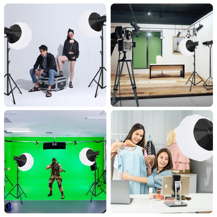 PULUZ 220V 150W Studio Video Light  3200K-5600K Dual Color Temperature Built-in Dissipate Heat System with Remote Control(EU Plug) - Shoe Mount Flashes by PULUZ | Online Shopping UK | buy2fix