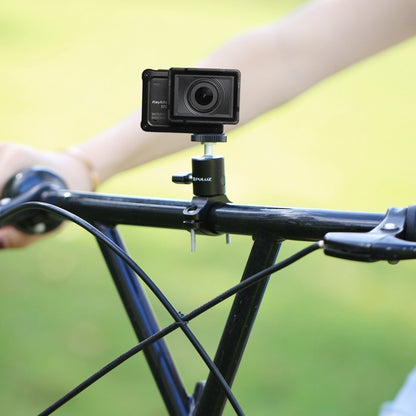 PULUZ Bike Aluminum Handlebar Tripod Ball Head Adapter Mount for GoPro HERO10 Black / HERO9 Black / HERO8 Black /7 /6 /5 /5 Session /4 Session /4 /3+ /3 /2 /1, DJI Osmo Action, Xiaoyi and Other Action Cameras - Stand by PULUZ | Online Shopping UK | buy2fix