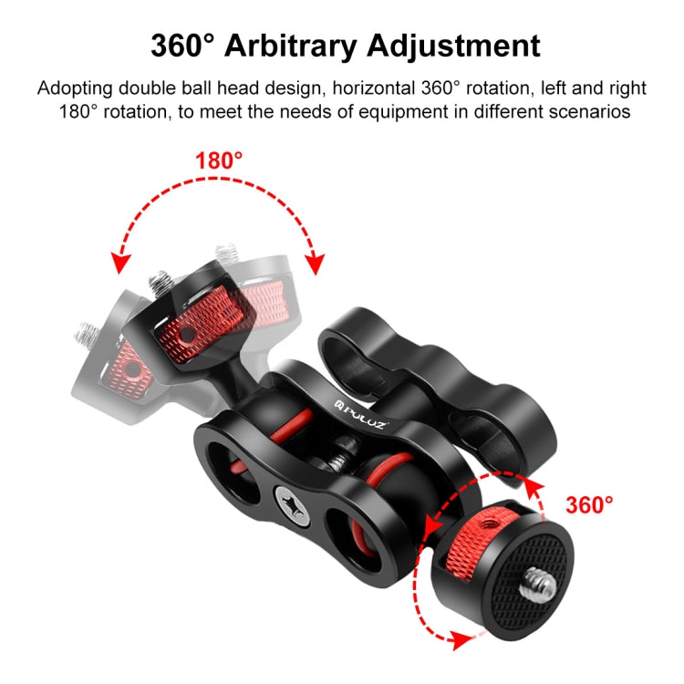 PULUZ Magic Arm Bracket Mount 1/4 inch Ball Head Magic Arm(Black) - Camera Gimbal by PULUZ | Online Shopping UK | buy2fix
