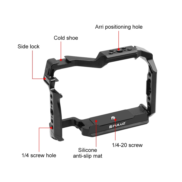 For Panasonic Lumix DC-S5 II / DC-S5 IIX PULUZ Metal Camera Cage Stabilizer(Black) - Camera Cage by PULUZ | Online Shopping UK | buy2fix