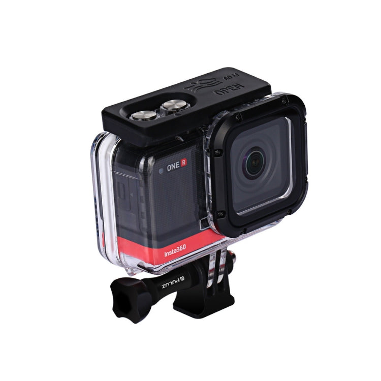 PULUZ 60m Underwater Depth Diving Case Waterproof Camera Housing for Insta360 ONE R 4K Wide-angle Edition(Transparent) - DJI & GoPro Accessories by PULUZ | Online Shopping UK | buy2fix