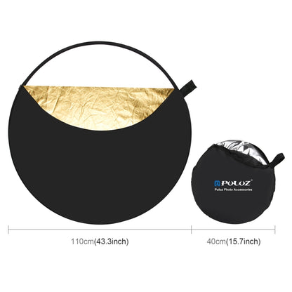 PULUZ 110cm 5 in 1 (Silver / Translucent / Gold / White / Black) Folding Photo Studio Reflector Board - Camera Accessories by PULUZ | Online Shopping UK | buy2fix