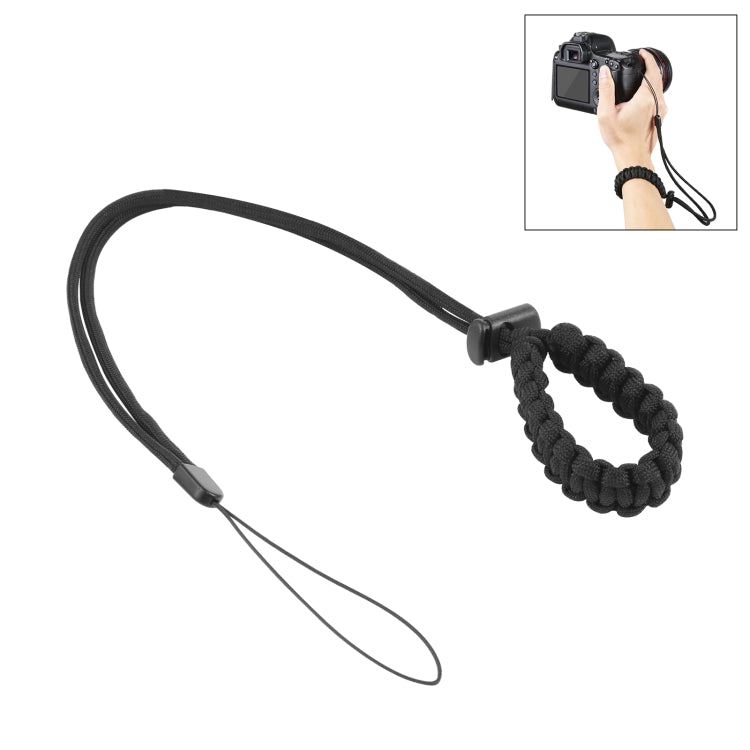 PULUZ Braided Sport Anti-lost Camera Adjustable Wrist Strap (Black) - DJI & GoPro Accessories by PULUZ | Online Shopping UK | buy2fix