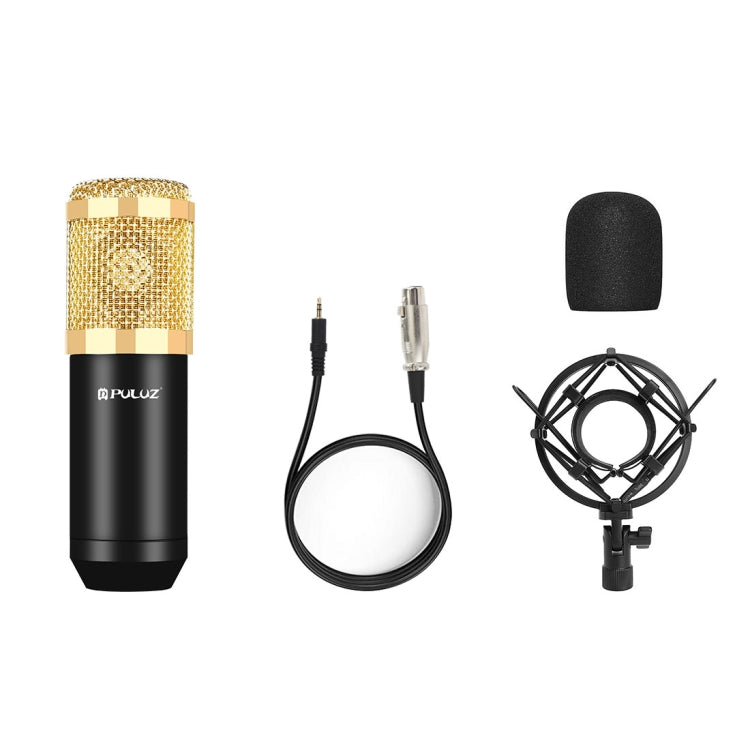 PULUZ Condenser Microphone Studio Broadcast Professional Singing Microphone (Gold) - Consumer Electronics by PULUZ | Online Shopping UK | buy2fix