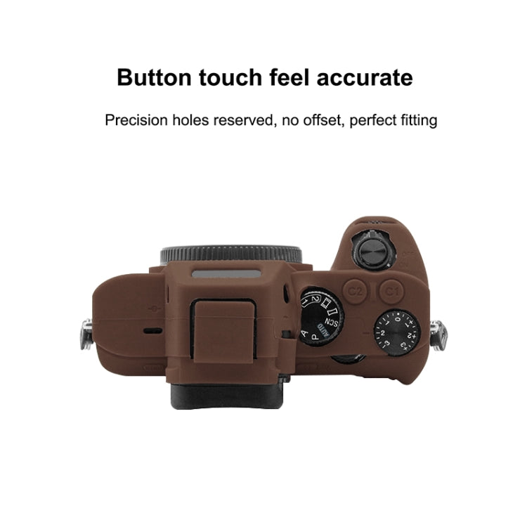 PULUZ Soft Silicone Protective Case for Sony ILCE-7MII / 7SMII / 7RMII(Coffee) - Protective Case by PULUZ | Online Shopping UK | buy2fix