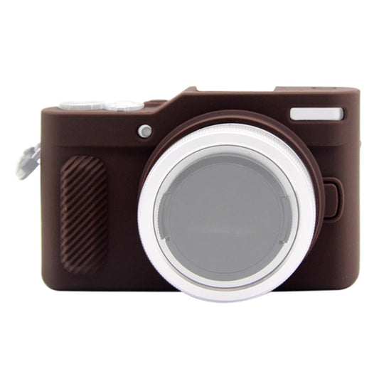 PULUZ Soft Silicone Protective Case for Panasonic Lumix GF10(Coffee) - Camera Accessories by PULUZ | Online Shopping UK | buy2fix
