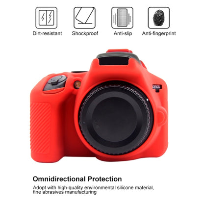 PULUZ Soft Silicone Protective Case for Nikon D3500(Red) - Camera Accessories by PULUZ | Online Shopping UK | buy2fix