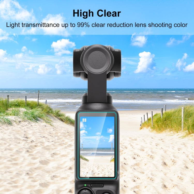 For DJI OSMO Pocket 3 PULUZ 9H 2.5D HD Tempered Glass Lens Protector + Screen Film (Transparent) - Protective Film & Stickers by PULUZ | Online Shopping UK | buy2fix