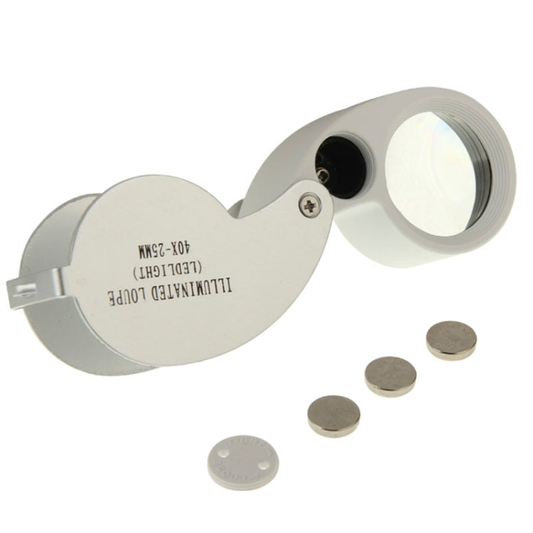 40X-25MM LED Illuminated Loupe / Jewelry Magnifier - Consumer Electronics by buy2fix | Online Shopping UK | buy2fix