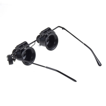 20X Glasses Type Watch Repair Loupe Magnifier with LED Light(Black) - Consumer Electronics by buy2fix | Online Shopping UK | buy2fix