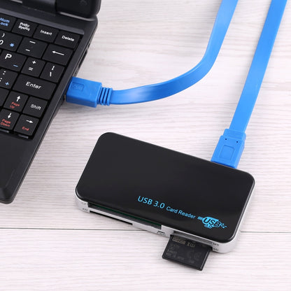 USB 3.0 Card Reader, Super Speed 5Gbps, Support CF / SD / TF / M2 / XD / MS Card, Plastic Shell -  by buy2fix | Online Shopping UK | buy2fix