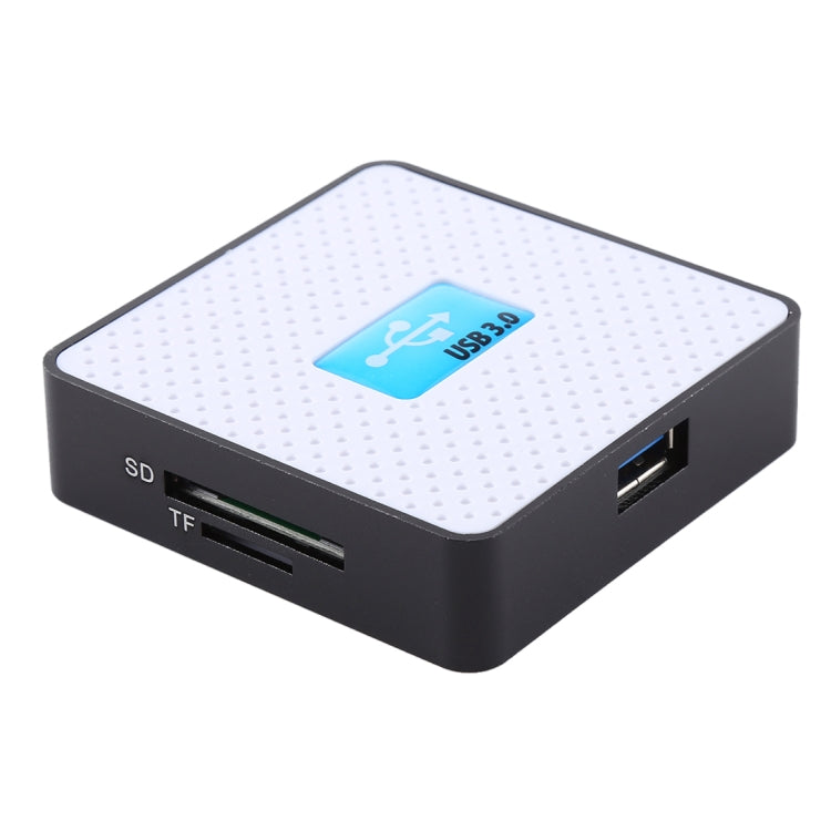 USB 3.0 All-in-1 Card Reader, Super Speed 5Gbps, Support CF / SD / TF / M2 / XD Card(White) -  by buy2fix | Online Shopping UK | buy2fix