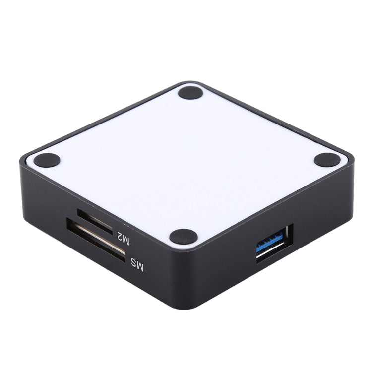 USB 3.0 All-in-1 Card Reader, Super Speed 5Gbps, Support CF / SD / TF / M2 / XD Card(White) -  by buy2fix | Online Shopping UK | buy2fix