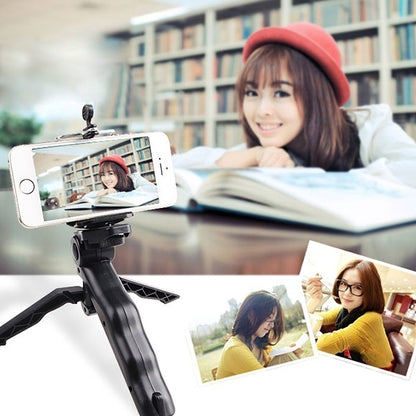 Portable Hand Grip / Mini Tripod Stand Steadicam Curve with Straight Clip for GoPro HERO 4 / 3 / 3+ / SJ4000 / SJ5000 / SJ6000 Sports DV / Digital Camera /  iPhone , Galaxy and other Mobile Phone(Red) - Desktop Holder by buy2fix | Online Shopping UK | buy2fix