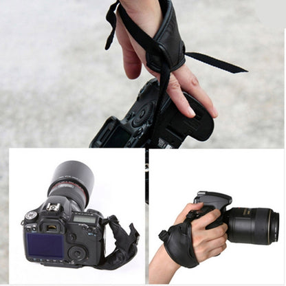 Hand Grip Soft PU Leather Wrist Strap for Nikon / Canon / Sony Camera - Camera Accessories by buy2fix | Online Shopping UK | buy2fix