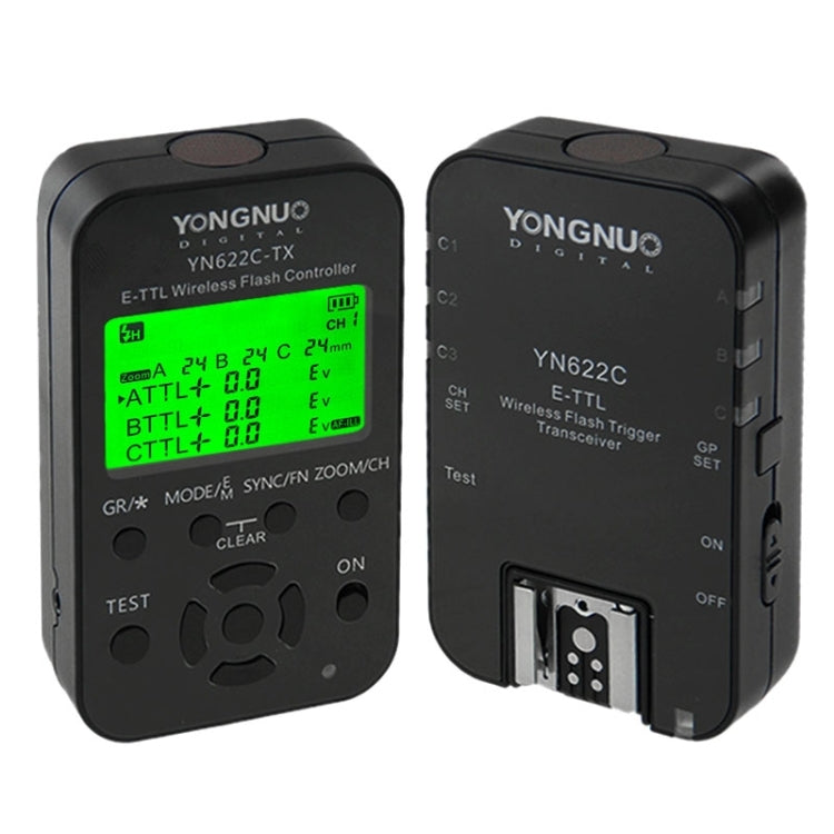 YONGNUO YN622C-KIT E-TTL Wireless Flash Trigger Controller + Transceiver Kit for Canon Camera - Wireless Flash Trigger by YONGNUO | Online Shopping UK | buy2fix