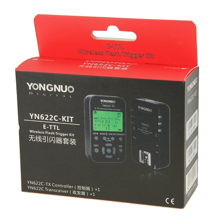 YONGNUO YN622C-KIT E-TTL Wireless Flash Trigger Controller + Transceiver Kit for Canon Camera - Wireless Flash Trigger by YONGNUO | Online Shopping UK | buy2fix