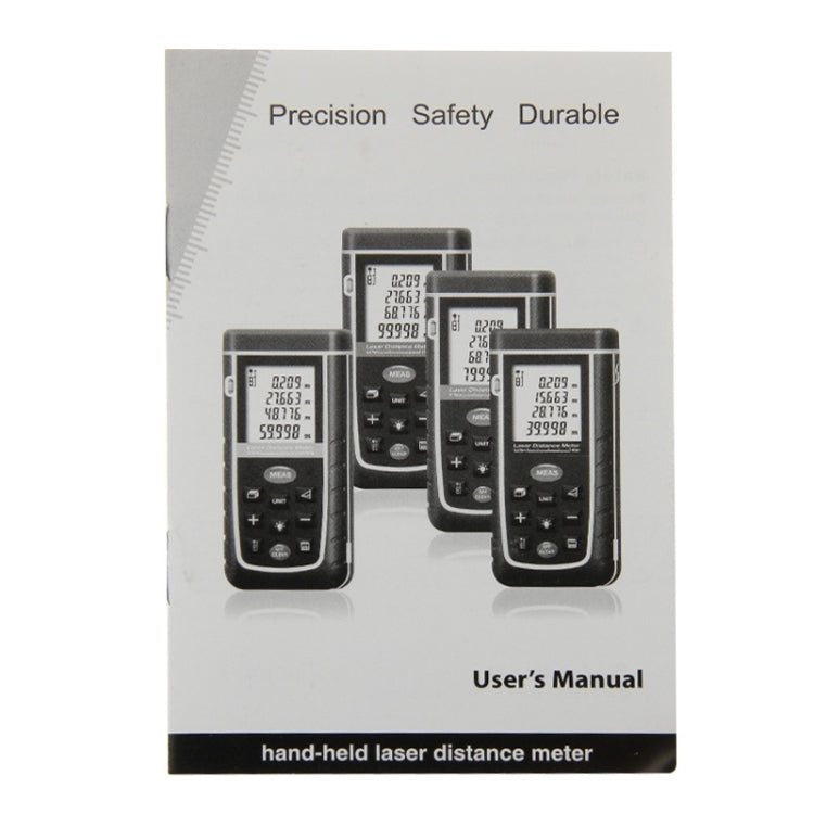 RZ-A100 1.9 inch LCD 100m Hand-held Laser Distance Meter with Level Bubble - Consumer Electronics by buy2fix | Online Shopping UK | buy2fix