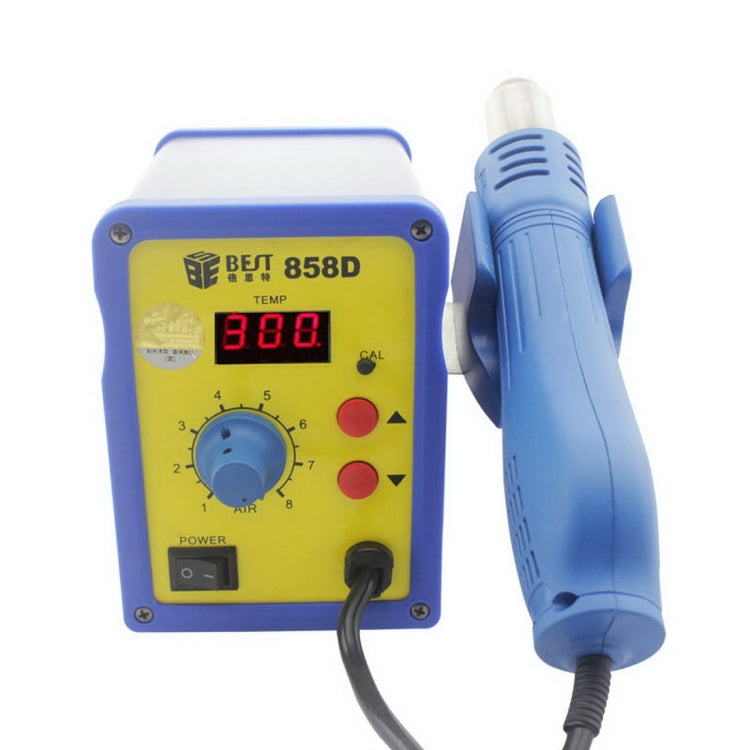 BEST BST-858D AC 220V 50Hz 650W LED Displayer Adjustable Temperature Unleaded Hot Air Gun with Helical Wind(Blue) - Heat Guns by BEST | Online Shopping UK | buy2fix