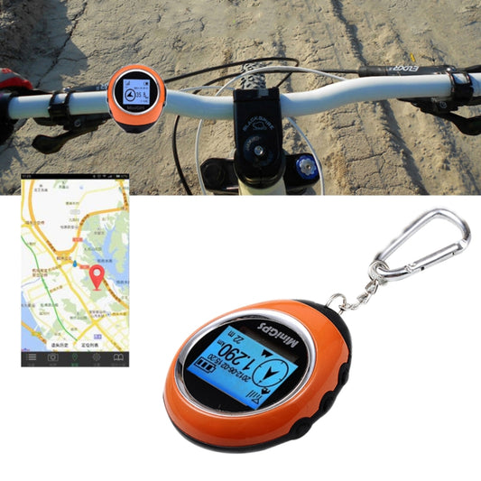 Keychain Handheld Mini GPS Navigation USB Rechargeable Location Finder Tracker for Outdoor Travel Climbing(Orange) - Personal Tracker by buy2fix | Online Shopping UK | buy2fix