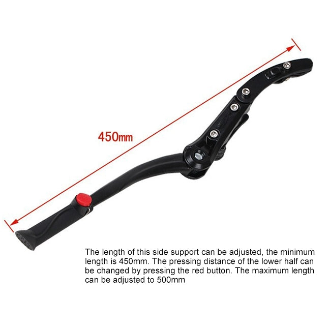 Double Installation Adjustable Bike Side Kickstand Kick Stand for Mountain Bicycle - Outdoor & Sports by buy2fix | Online Shopping UK | buy2fix