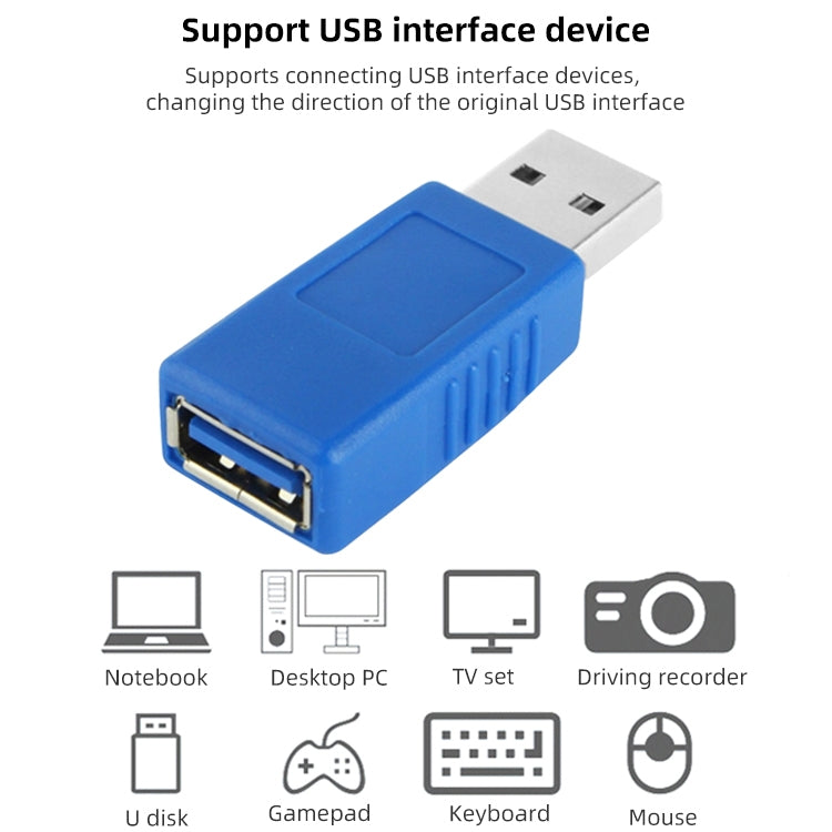 USB 3.0 AM to USB 3.0 AF Cable Adapter (Blue) - USB 3.0 by buy2fix | Online Shopping UK | buy2fix