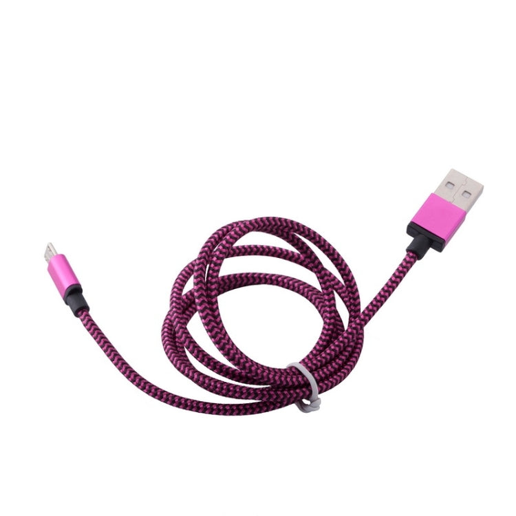 1m Woven Style Micro USB to USB 2.0 Data / Charger Cable, For Samsung, HTC, Sony, Lenovo, Huawei, and other Smartphones(Purple) - Micro USB Cable by buy2fix | Online Shopping UK | buy2fix