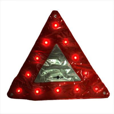15 LED Triangle Emergency Car Warning Safety Traffic Sign Red(Red) - In Car by buy2fix | Online Shopping UK | buy2fix
