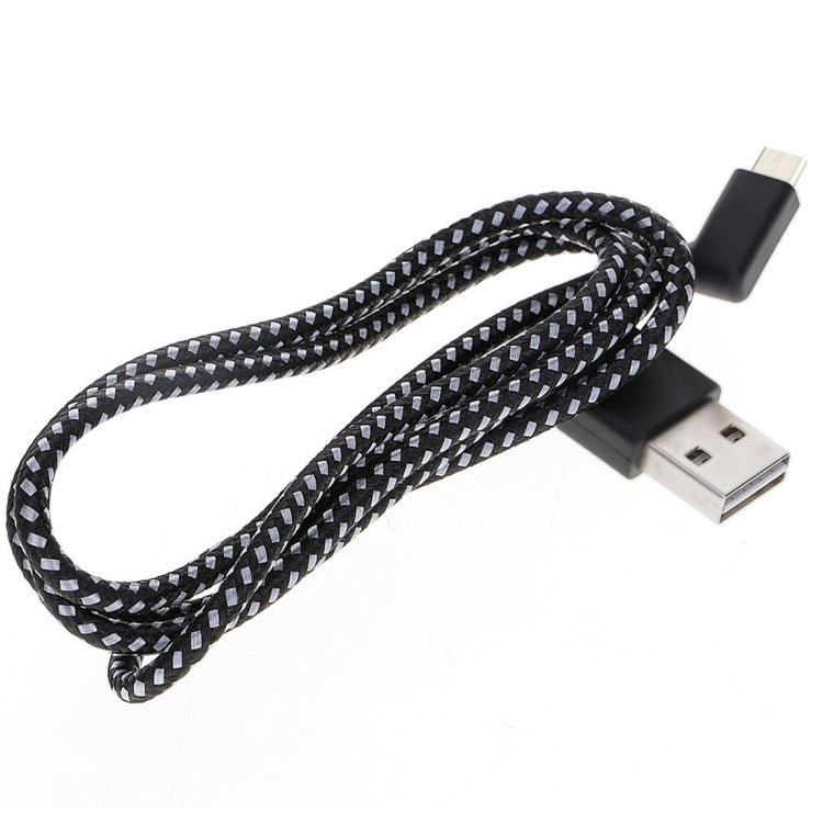 20cm 2A USB to USB-C / Type-C Nylon Weave Style Double Elbow Data Sync Charging Cable - USB-C & Type-C Cable by buy2fix | Online Shopping UK | buy2fix