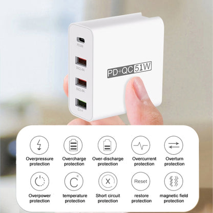 WLX-A6 4 Ports Quick Charging USB Travel Charger Power Adapter, AU Plug - USB Charger by buy2fix | Online Shopping UK | buy2fix